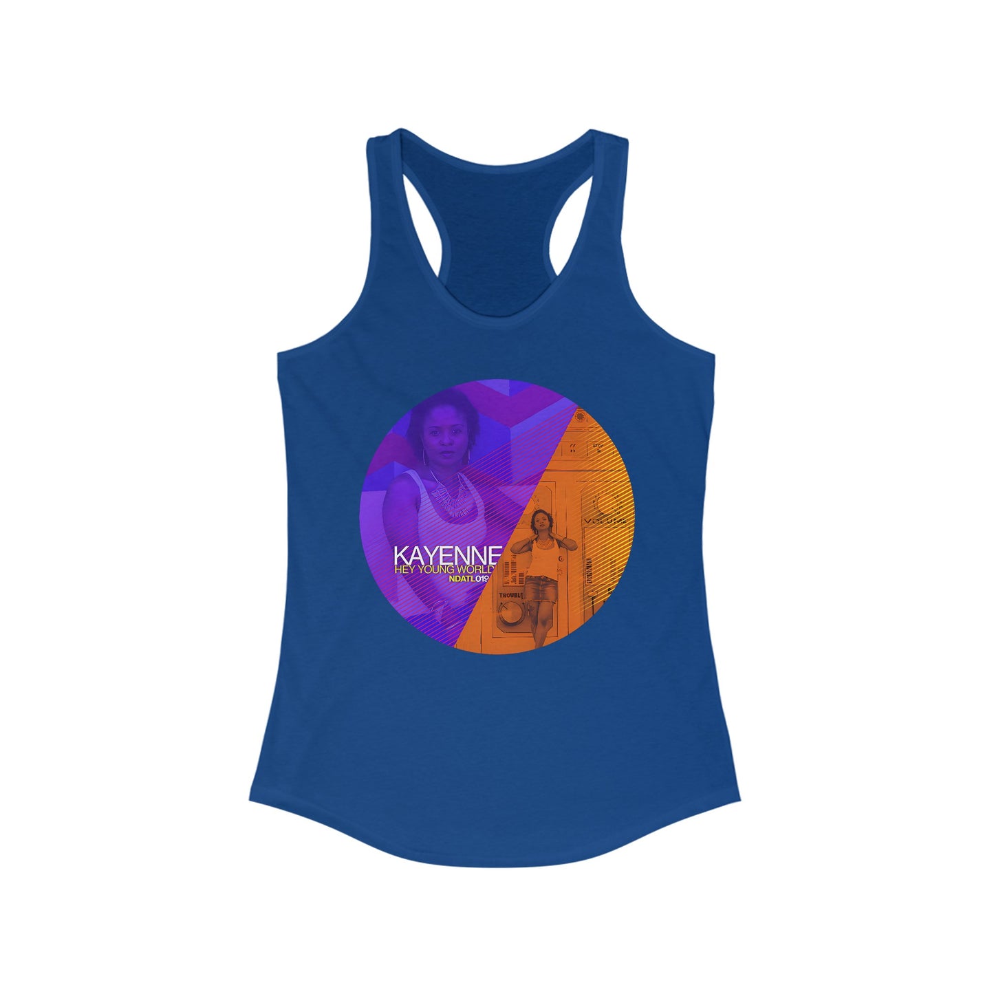 Hey Young World_Women's Ideal Racerback Tank