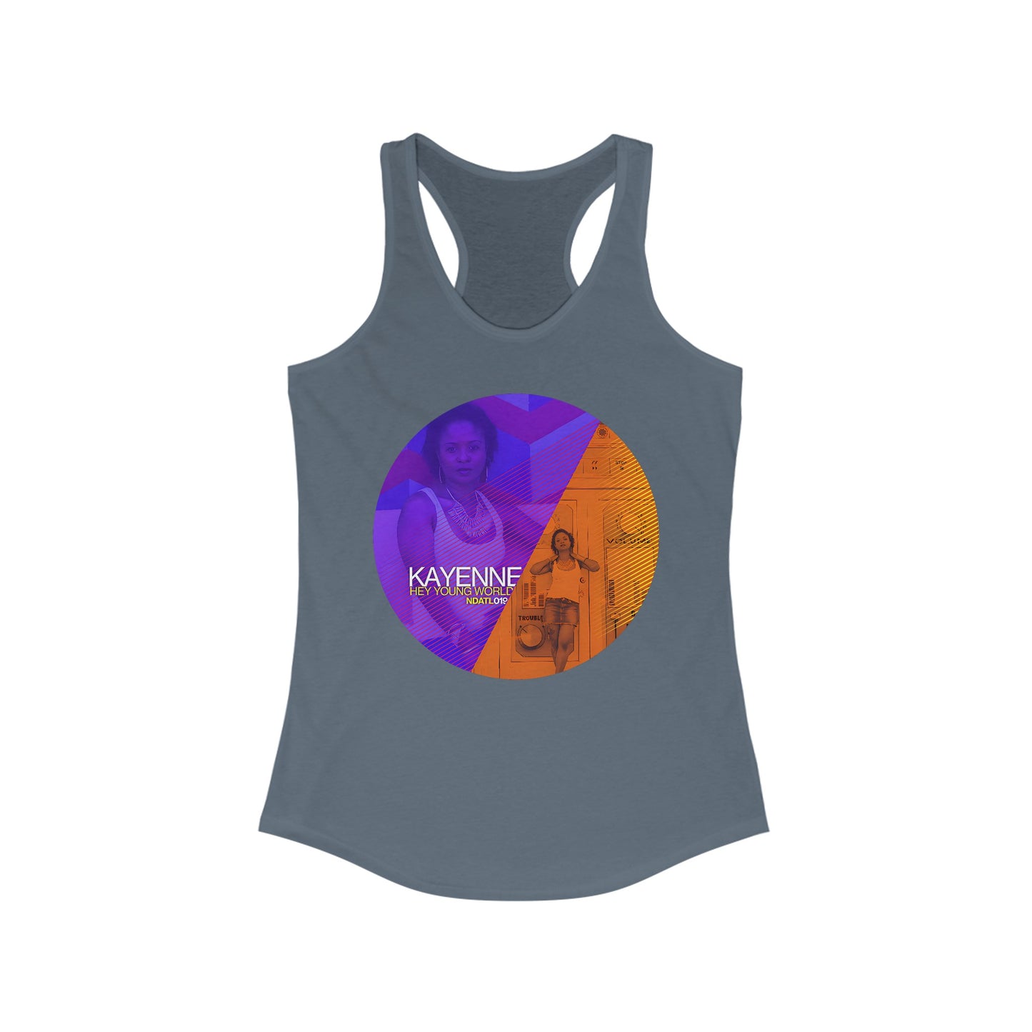 Hey Young World_Women's Ideal Racerback Tank