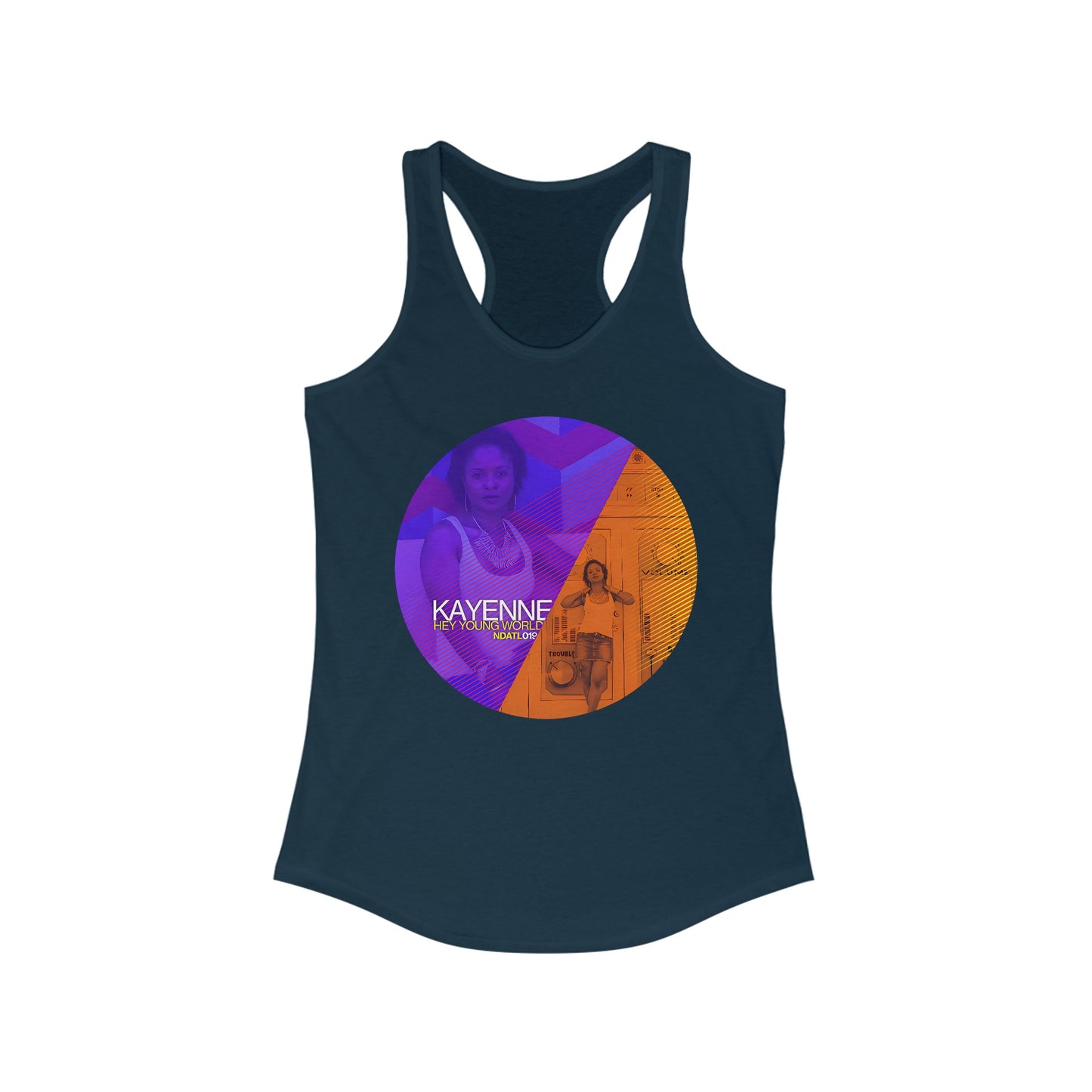 Hey Young World_Women's Ideal Racerback Tank