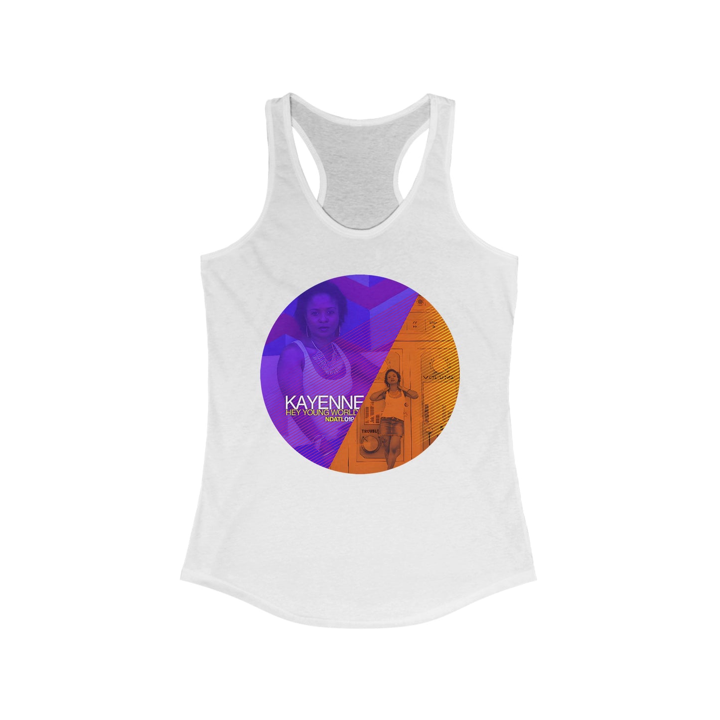 Hey Young World_Women's Ideal Racerback Tank