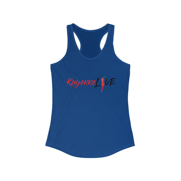 Kayenne Live Black Logo_Women's Ideal Racerback Tank