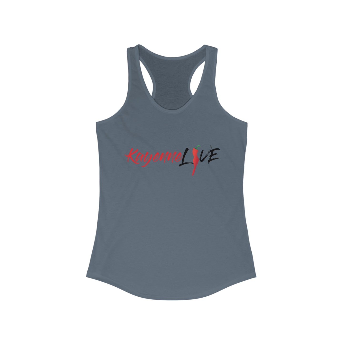 Kayenne Live Black Logo_Women's Ideal Racerback Tank