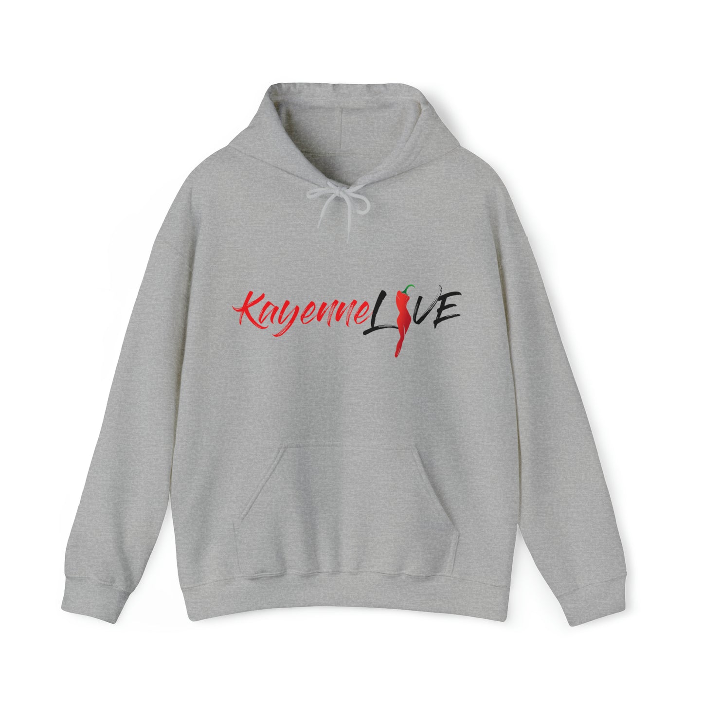 Kayenne Live official logo black_Unisex Heavy Blend™ Hooded Sweatshirt