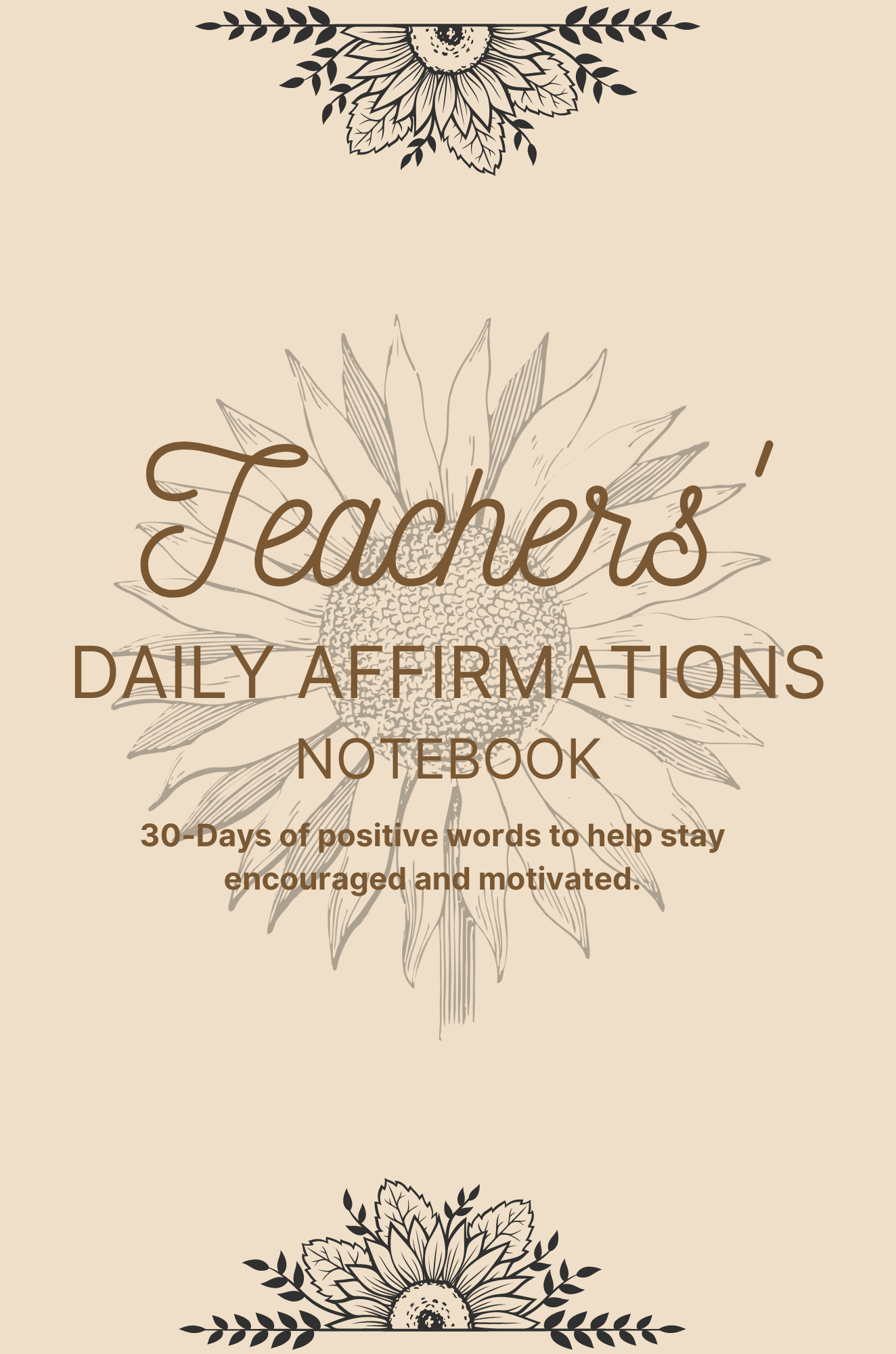 30 Day Positive Affirmation Journal for Teachers