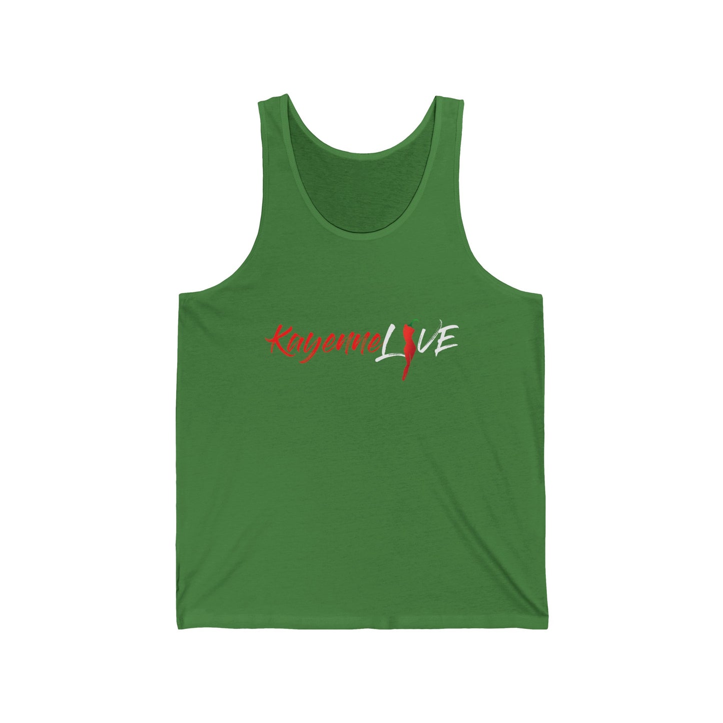 Kayenne Live White Logo_Unisex Jersey Tank